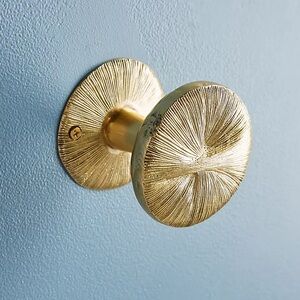 New Anthropologie Set of 2 Graham Brass Wall Hook Curtain Drape Tie Backs